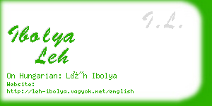 ibolya leh business card